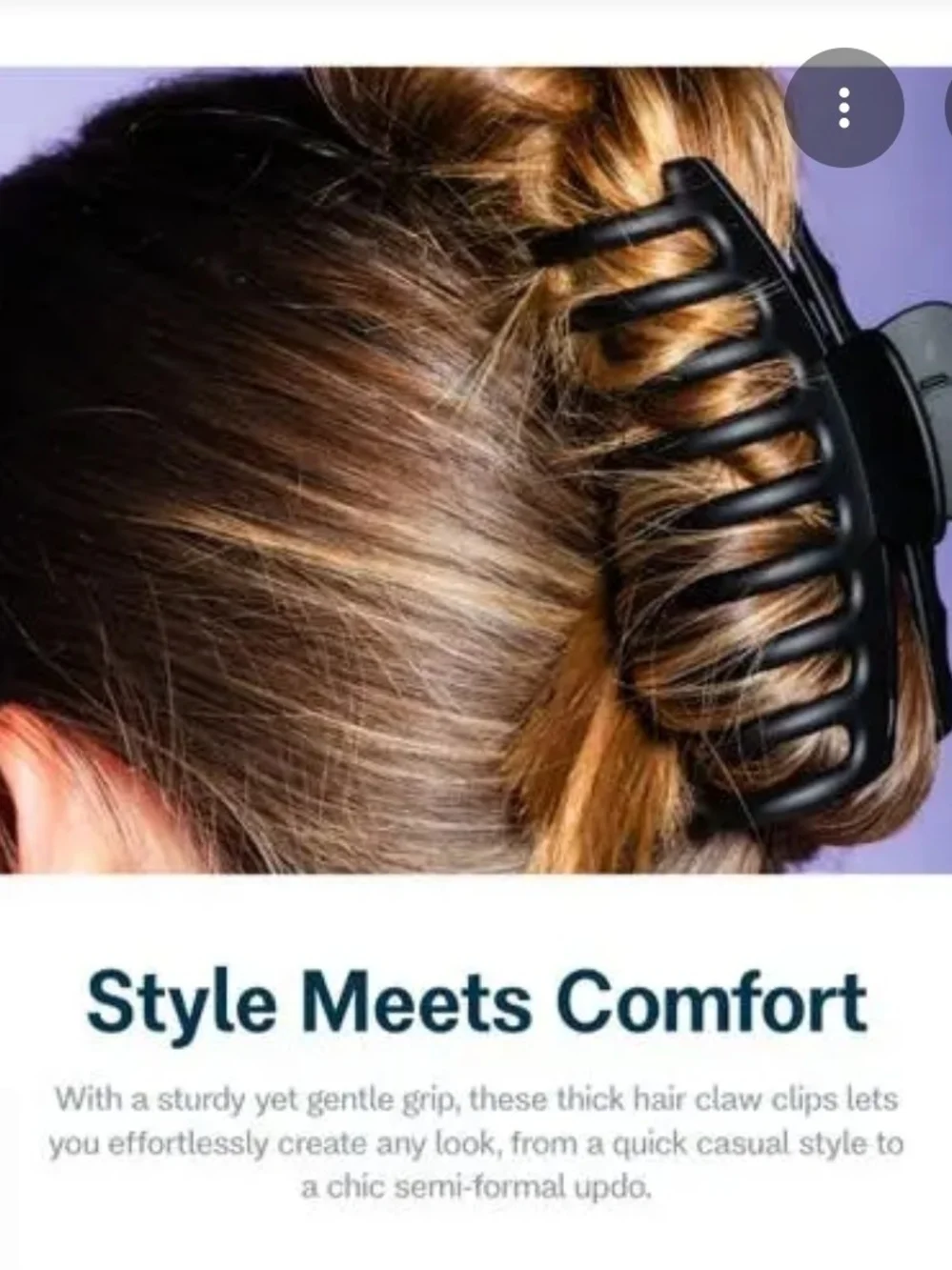 Thick Hair Claw Clips - Blue & Nude (2-Pack) BNIB